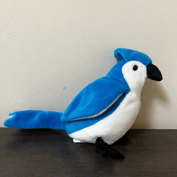Rare ROCKET Blue Jay Beanie Babies- With Tag Errors - Picture 2 of 10